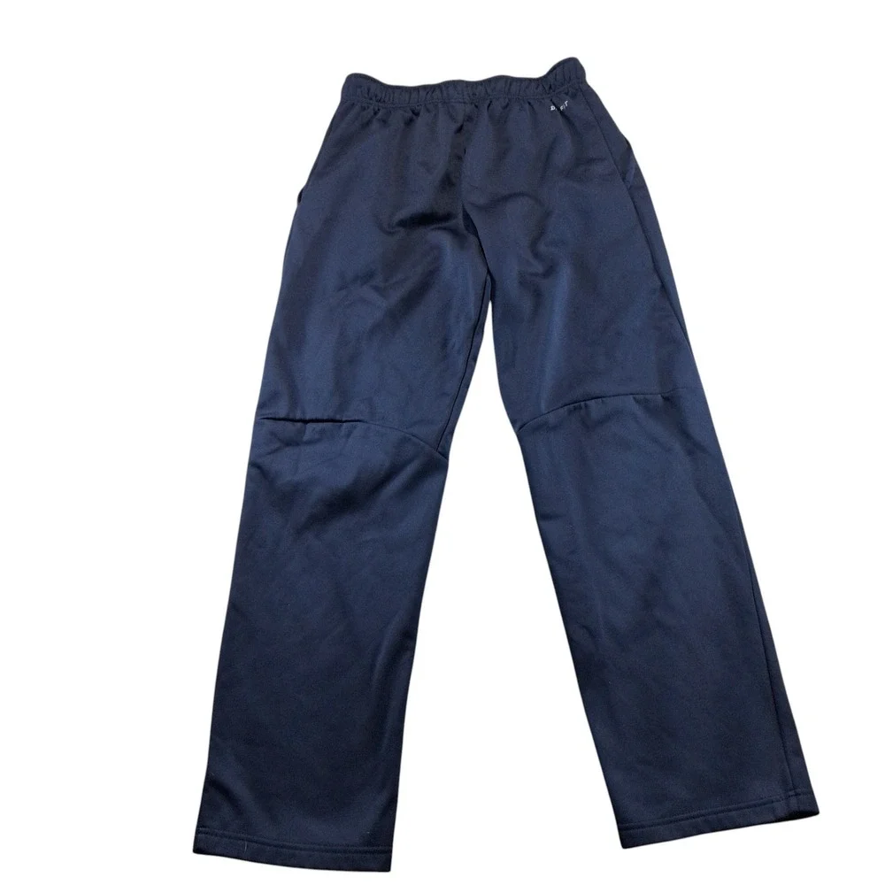 Nike Dri-FIT Athletic Pants Mens‎ Medium Navy Blue Straight Leg Fleece Lined